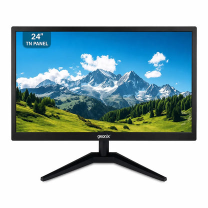 Front view of Geonix GXTF-WVHDF24 24 Inch Full HD TN panel LED monitor with 1920 × 1080 resolution.