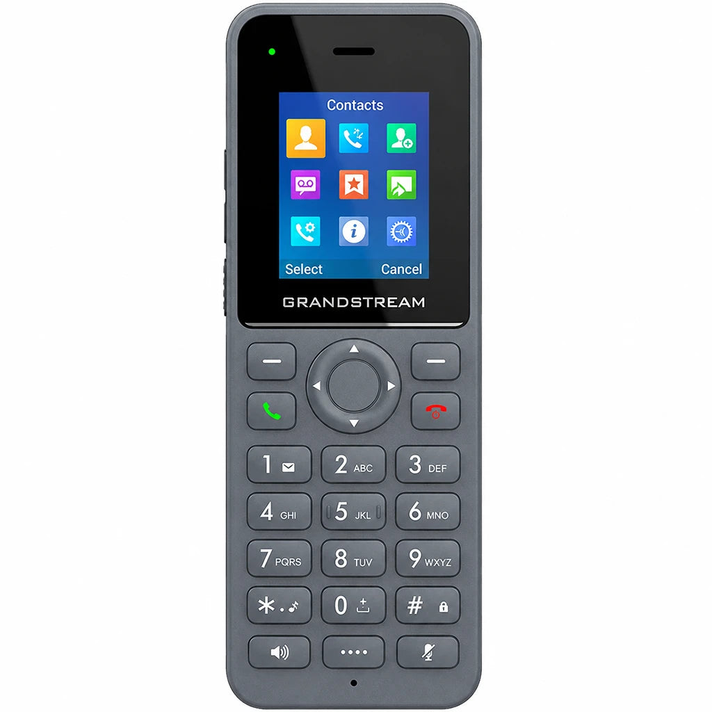 Grandstream DP725 DECT cordless HD handset front view with 1.8-inch color display and keypad for business VoIP communication - tpstech.in