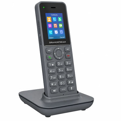 Grandstream DP725 DECT cordless HD handset side angle view showing ergonomic design and color display compatible with DP750 DP752 and DP755 - tpstech.in