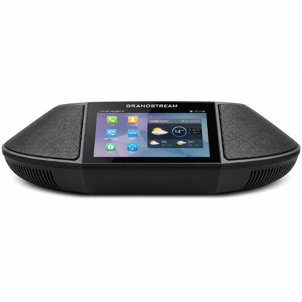 Front view of Grandstream GAC2500 HD conference phone with touchscreen display and SIP conference calling support