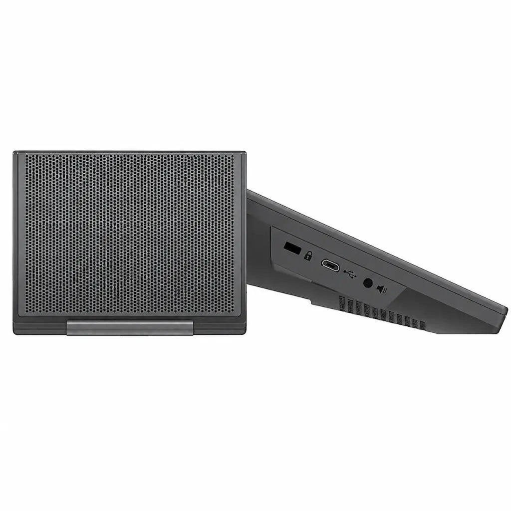 Grandstream GAC2570 enterprise conference phone side view showing USB port and slim conference speaker design