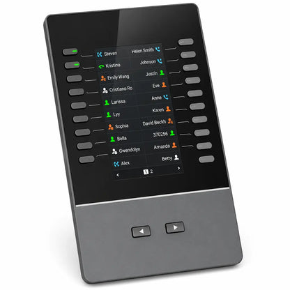 Grandstream GBX20 BLF expansion module with programmable dual-color keys and color LCD screen designed for compatible Grandstream IP phones.