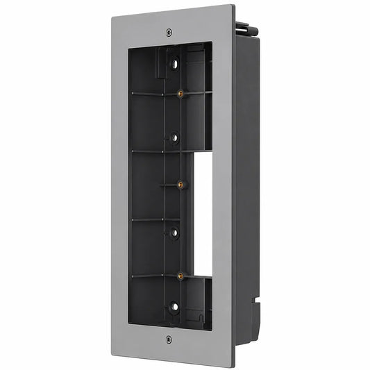 Grandstream GDS372X flush-mounting box front left angled view for GDS3725 and GDS3726 IP video door stations.