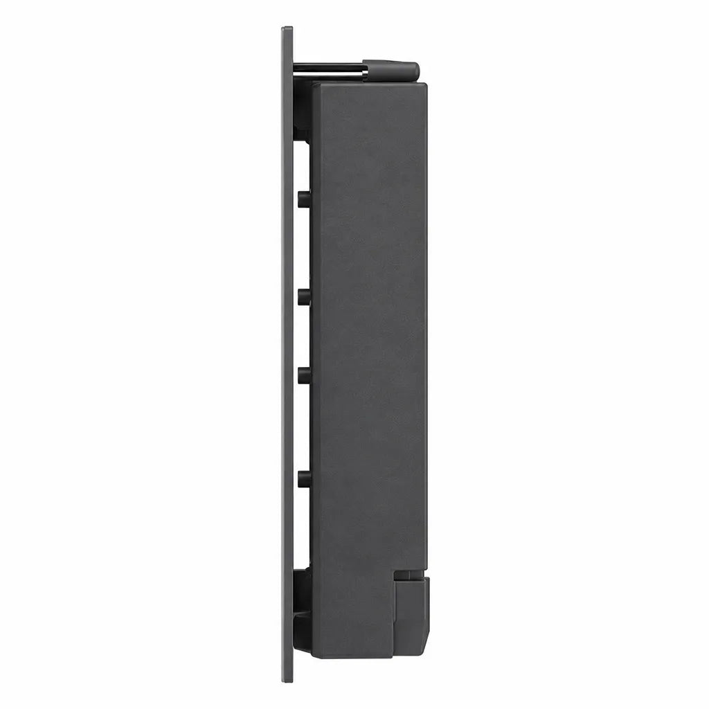 Side profile of Grandstream GDS372X flush-mounting box showing slim in-wall mounting design for IP video door stations.