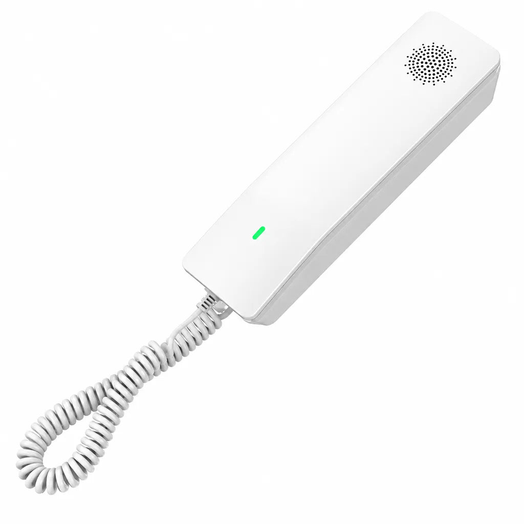 Grandstream GHP610W WiFi hotel IP phone handset perspective view with compact hospitality design -tpstech.in