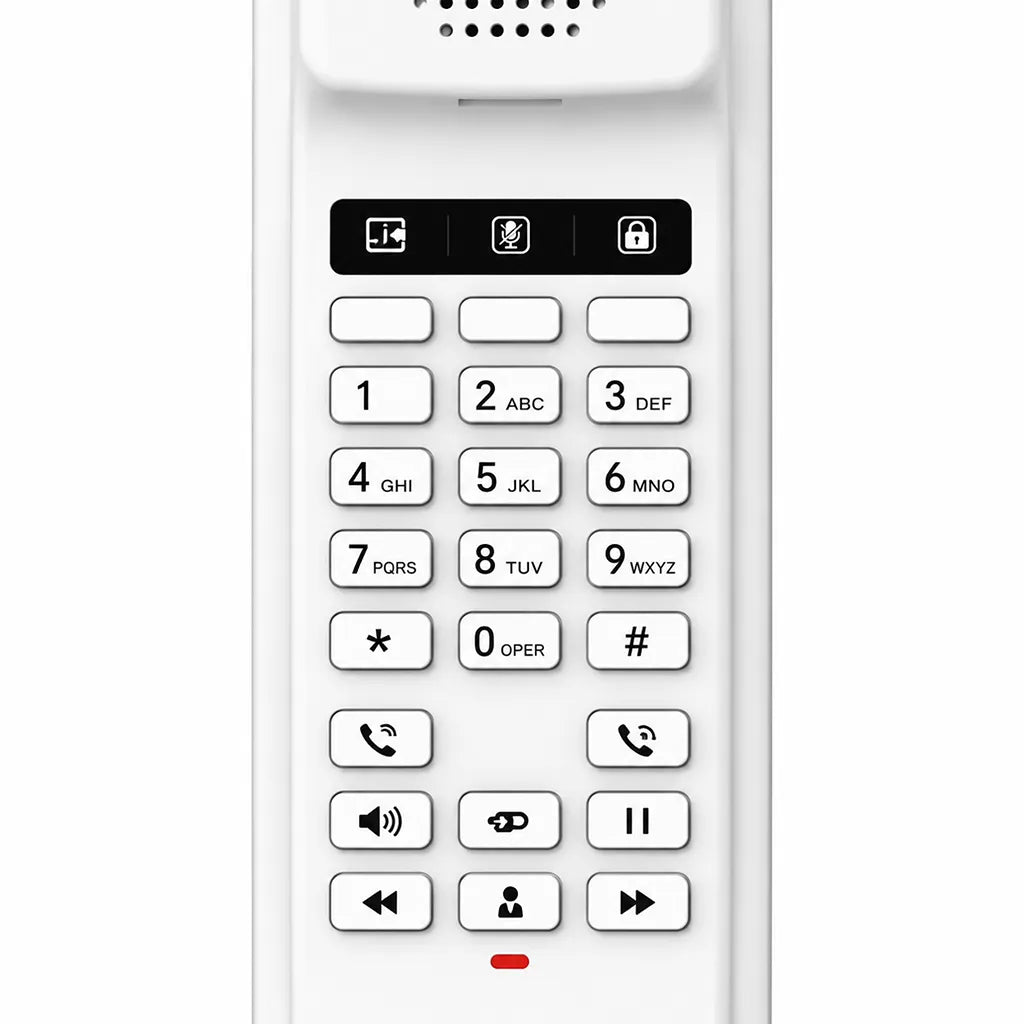 Grandstream GHP610W hotel IP phone keypad close up showing programmable keys, numeric keypad and function buttons -tpstech.in