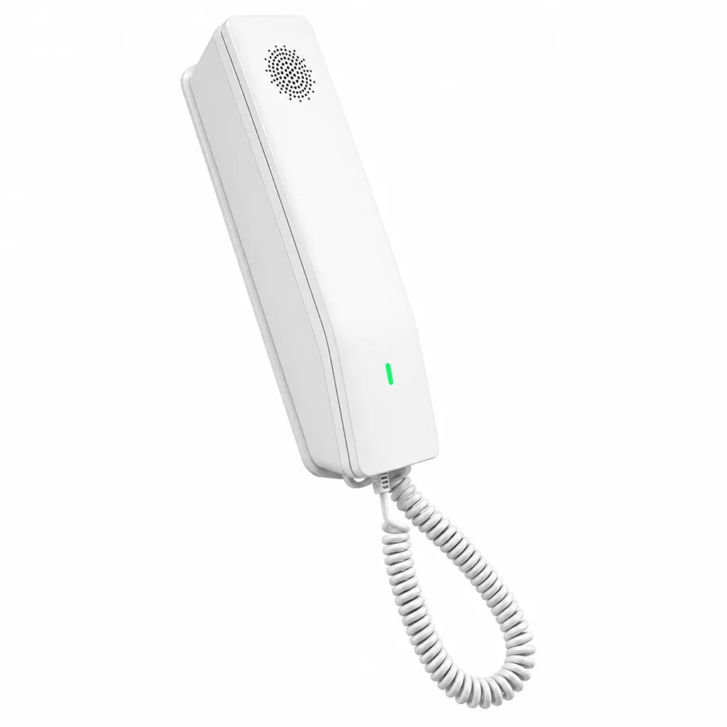 Grandstream GHP610W compact VoIP hotel IP phone side angle view with HD handset and status LED -tpstech.in