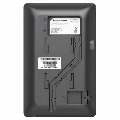 Grandstream GHP621W Black IP phone rear view showing mounting slots and cable management design