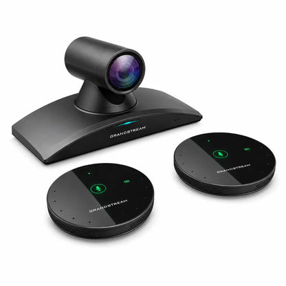Grandstream GMD1208 wireless conference microphones with Grandstream conferencing camera system for large meeting rooms