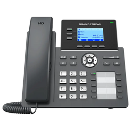 Grandstream GRP2604 3-Line HD VoIP IP Phone front view with color display and programmable keys