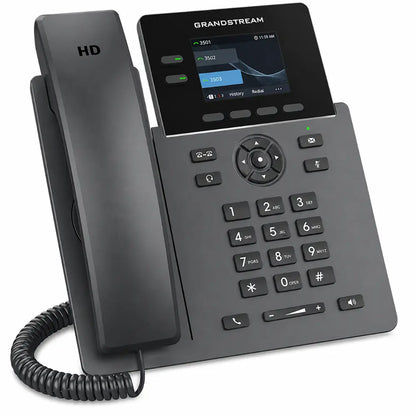 Grandstream GRP2610 HD audio VoIP phone perspective view for office communication systems