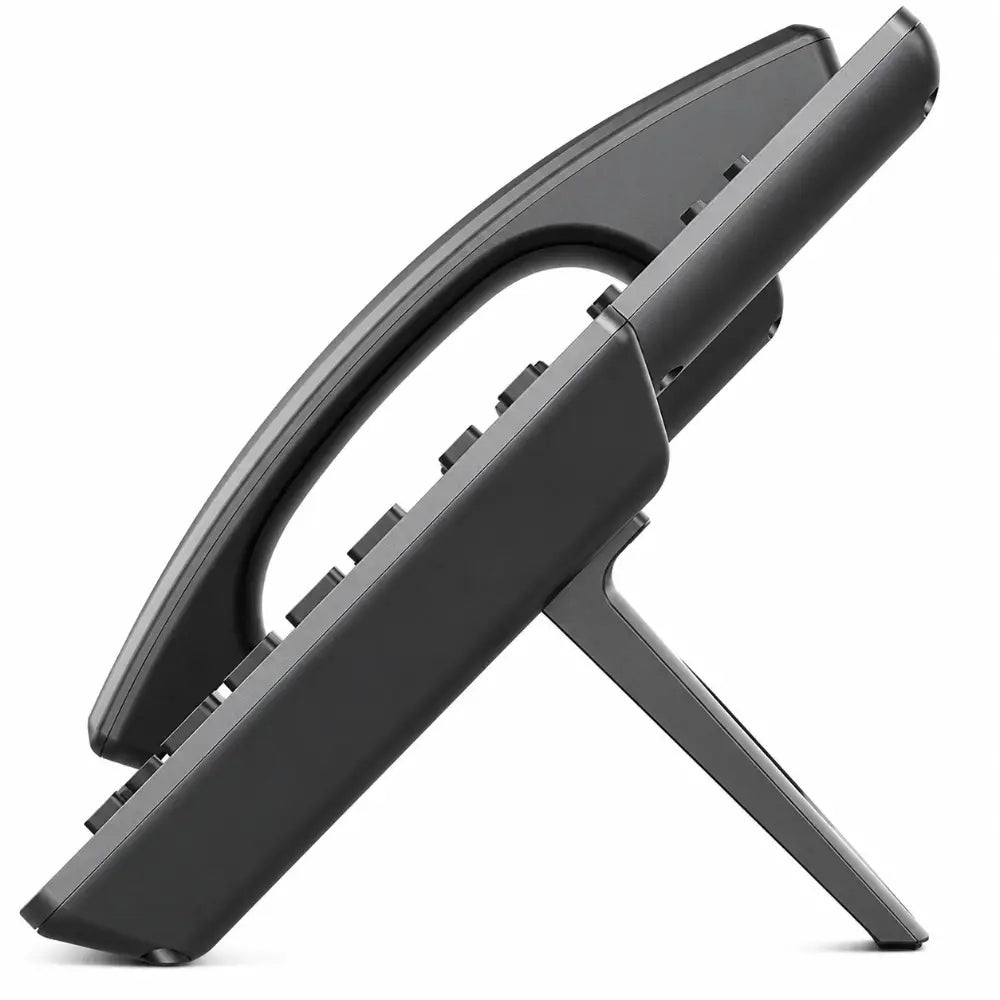 Side profile of Grandstream GRP2610 professional desk IP phone with adjustable stand