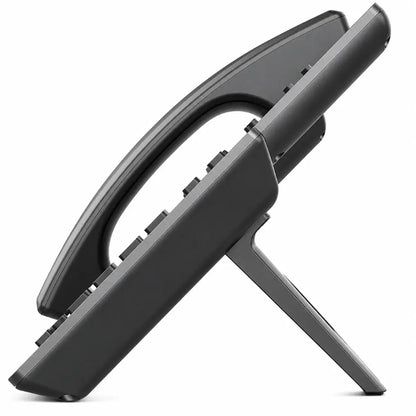 Side profile of Grandstream GRP2610 professional desk IP phone with adjustable stand