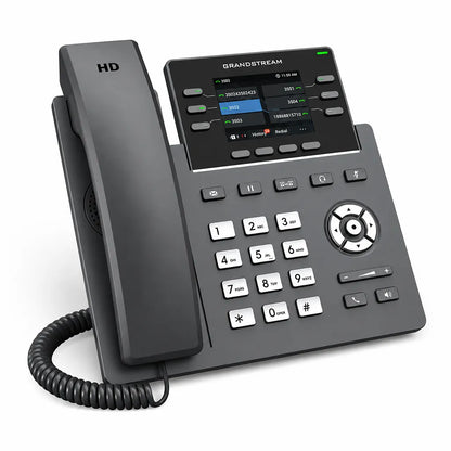 Grandstream GRP2613 professional SIP IP Phone angled right view with HD voice and color LCD display -tpstech.in