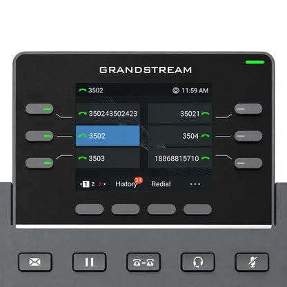 Close-up of the Grandstream GRP2613 color LCD display with programmable line keys and SIP call interface -tpstech.in