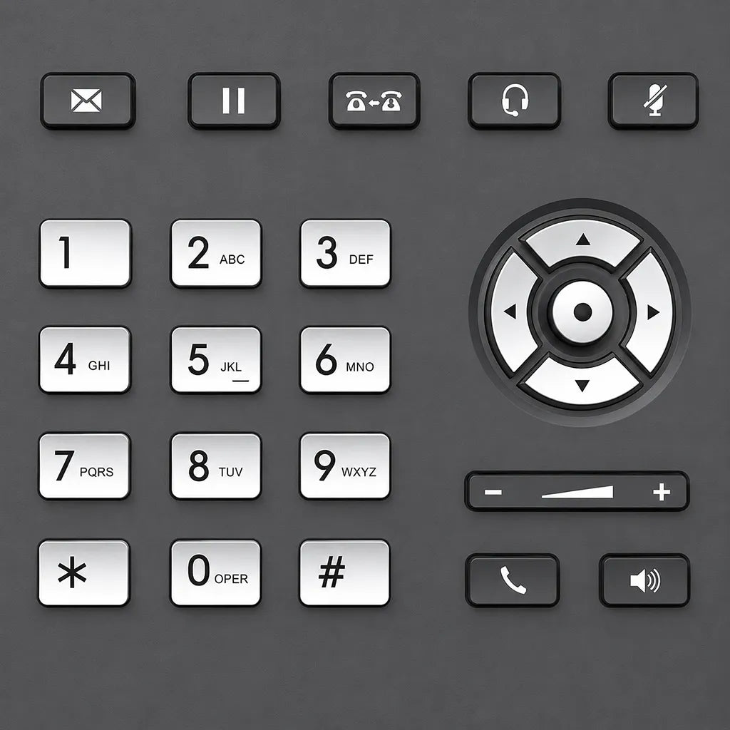 Grandstream GRP2613 IP Phone keypad and navigation controls with dedicated function buttons for business communication -tpstech.in