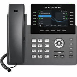 Grandstream GRP2615 professional IP phone front view with color display, HD audio, 10-line keys and enterprise VoIP communication features.