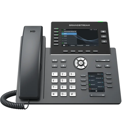 Grandstream GRP2616 business IP phone with dual color LCD displays, HD audio, WiFi, Bluetooth and PoE support