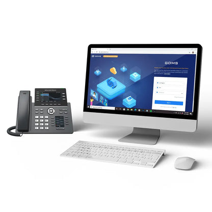 Grandstream GRP2616 IP phone with GDMS cloud device management platform for enterprise VoIP deployments