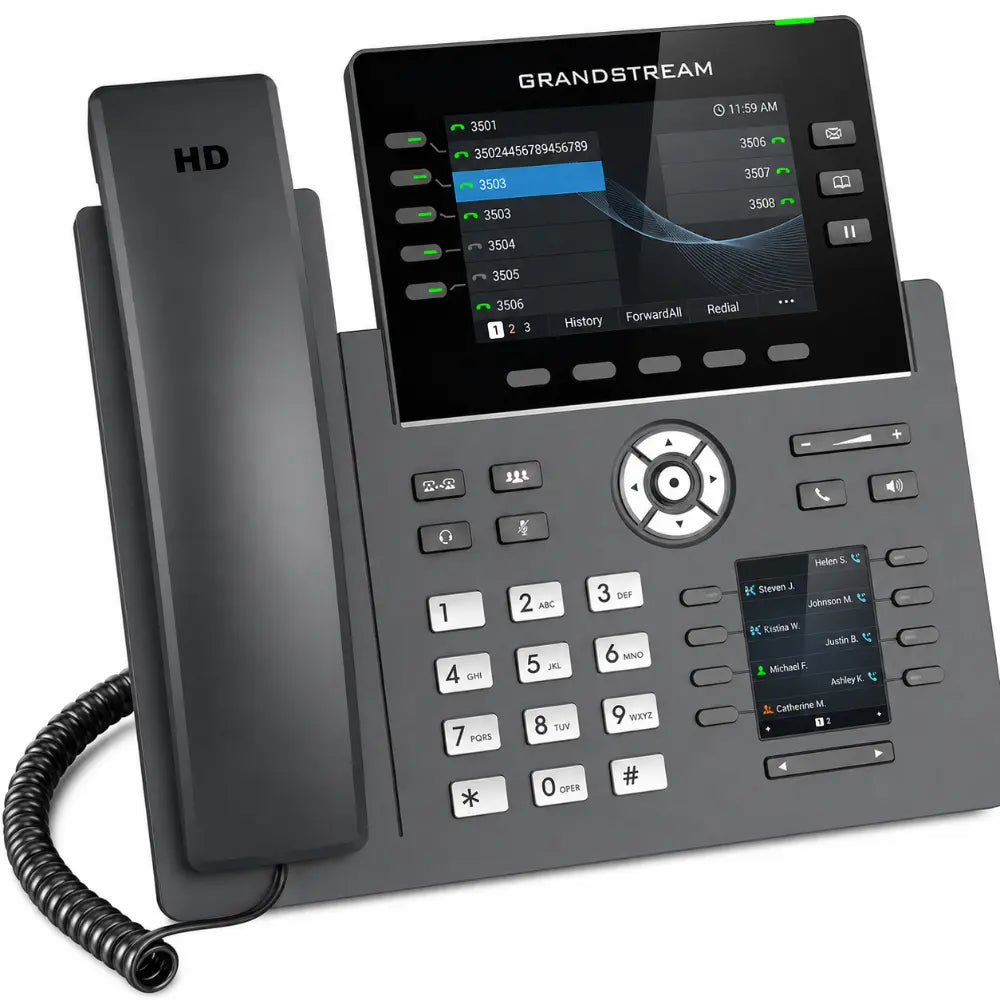 Grandstream GRP2616 professional SIP IP phone with HD voice, WiFi, Bluetooth and Gigabit Ethernet connectivity