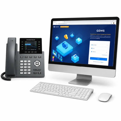 Grandstream GRP2624 IP phone with GDMS cloud device management platform for enterprise communication