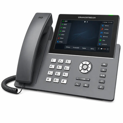 Grandstream GRP2670 professional VoIP IP phone featuring a 7-inch touchscreen display, HD audio and enterprise communication features.