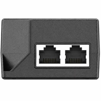 Rear view of the Grandstream GS-POE60W-MG PoE Injector with 10GbE LAN input and PoE output RJ45 ports.