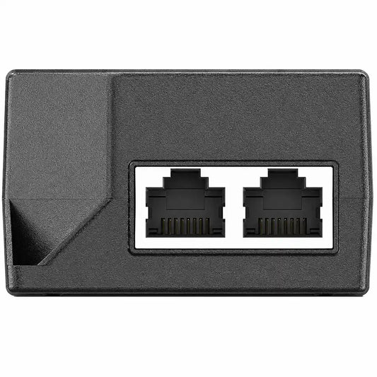 Rear view of the Grandstream GS-POE60W-MG PoE Injector with 10GbE LAN input and PoE output RJ45 ports.