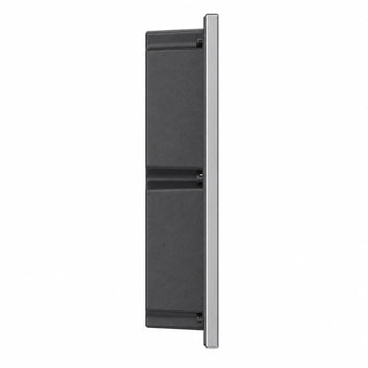 Grandstream GSC3565 SIP video intercom side left profile view with stainless steel front panel