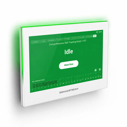 Right angled view of Grandstream GSC3574 HD Intercom & Facility Control Station with touchscreen display and smart facility control features.
