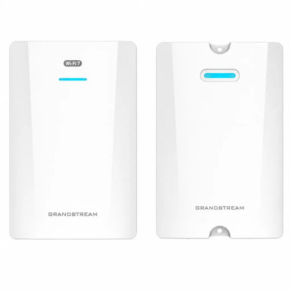 Front and rear exterior view of Grandstream GWN7670WM Wi-Fi 7 wall-mounted access point