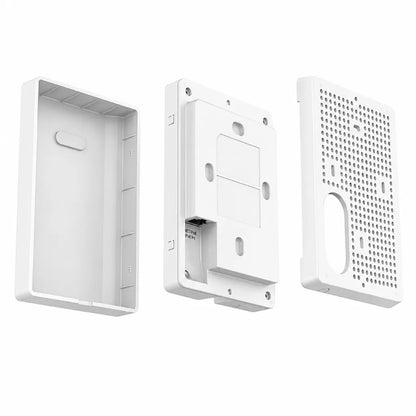 Exploded assembly view of Grandstream GWN7670WM Wi-Fi 7 wall-mounted access point showing installation components