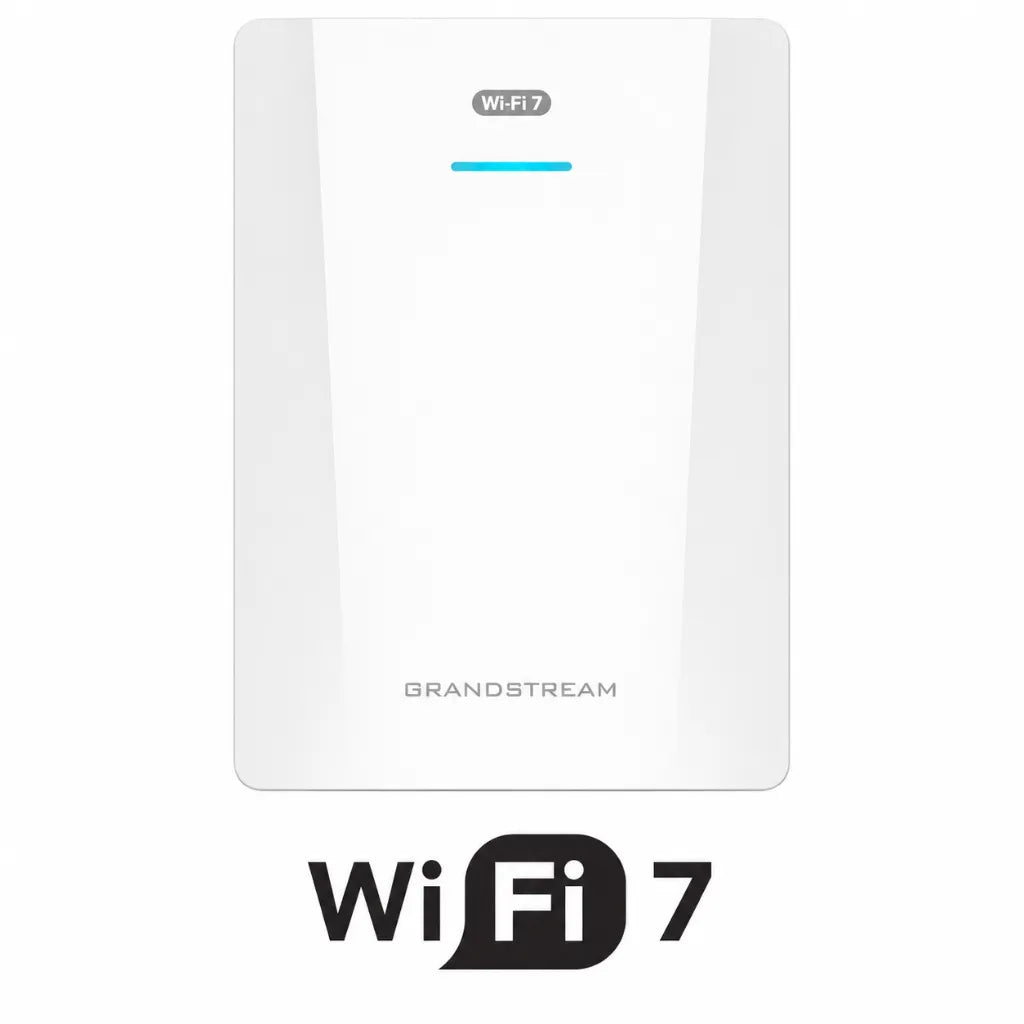 Front view of Grandstream GWN7670WM Wi-Fi 7 wall-mounted access point for business networking