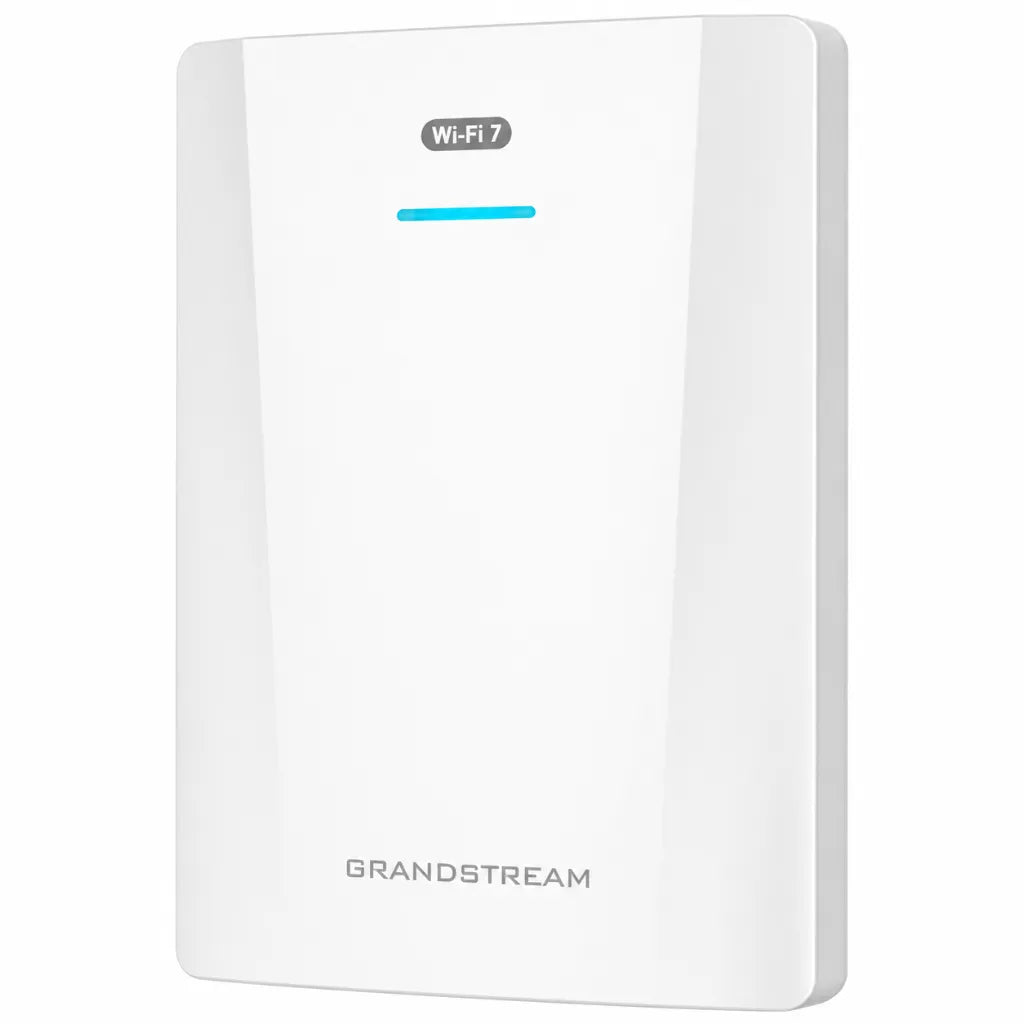 Grandstream GWN7670WM Wi-Fi 7 wall-mounted wireless access point front angled view