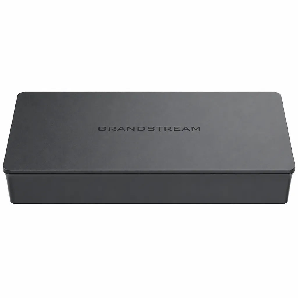 Top view of Grandstream GWN7711 Layer 2 Lite managed Gigabit Ethernet switch with compact desktop design.