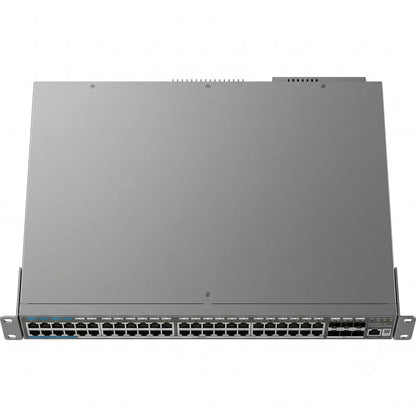 Grandstream GWN7806PH Pro 48 Port Layer 2++ Managed PoE++ Network Switch top view with 6 x 10G SFP+ uplink ports.