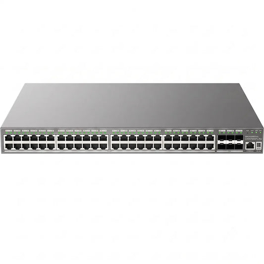 Grandstream GWN7806PL Pro 48-Port Layer 2++ Managed PoE+ Network Switch with 6 x 10G SFP+ uplink ports front view on a white background.