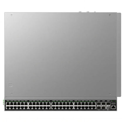 Grandstream GWN7816 48-port Layer 3 managed Gigabit network switch with 6×10G SFP+ uplinks top front view.