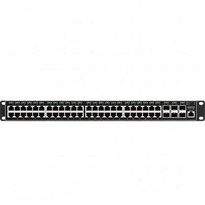 Wide front view of the Grandstream GWN7816 rackmount Layer 3 managed network switch for enterprise networking.