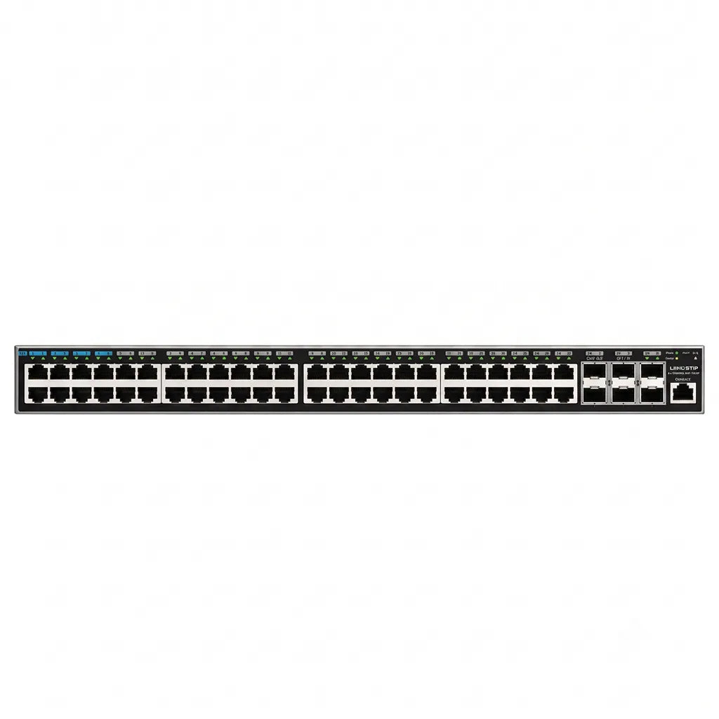 Grandstream GWN7816P enterprise managed PoE switch with 48 Gigabit Ethernet ports, 10G SFP+ uplinks and rack-mount design.