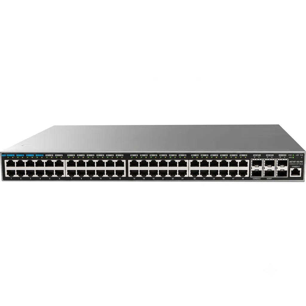 Grandstream GWN7816P rack-mount Layer 3 managed PoE network switch front panel with 48 Gigabit ports and enterprise networking design.