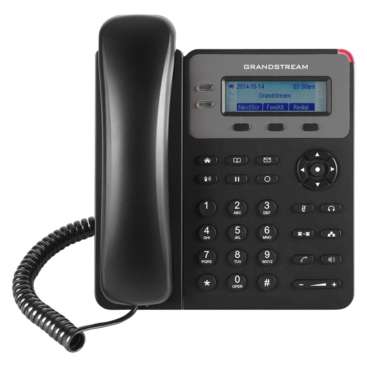 Grandstream GXP1610P business VoIP phone front view with 1 SIP account and HD speakerphone