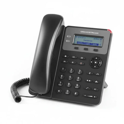 Grandstream GXP1615 IP Phone with PoE for small business VoIP communication angled view