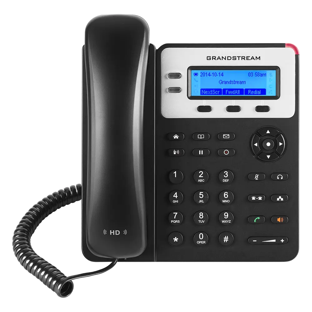 Front view of Grandstream GXP1625 HD audio IP phone with LCD screen and business communication features.