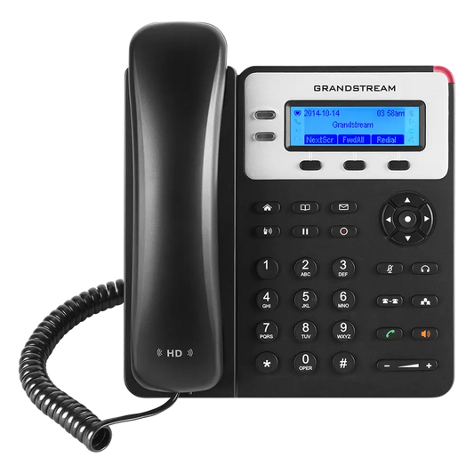 Front view of Grandstream GXP1625 HD audio IP phone with LCD screen and business communication features.