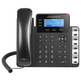 Grandstream GXP1630 Gigabit IP Phone front view with HD audio, LCD display, programmable keys and PoE support for business VoIP communication.