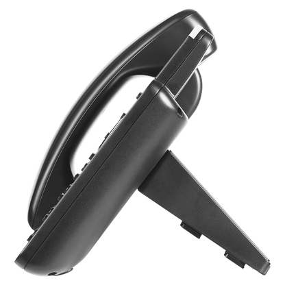 Side profile of Grandstream GXP1630 business IP phone showing adjustable stand design for comfortable desktop deployment.