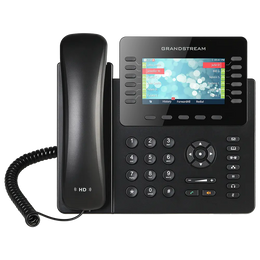 Front view of Grandstream GXP2170 business VoIP IP phone featuring a 4.3-inch color display, 12 lines, and programmable function keys.