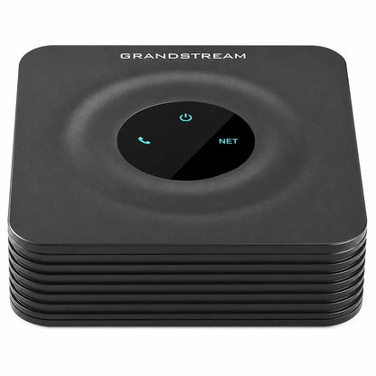 Grandstream HT801 V2 1-Port VoIP Analog Telephone Adapter front left angled view with compact desktop design -tpstech.in