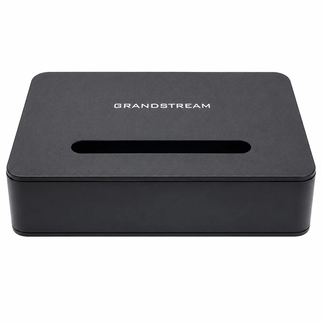 Grandstream HT812 V2 2-Port SIP Analog Telephone Adapter top view with compact black design for VoIP communication -tpstech.in